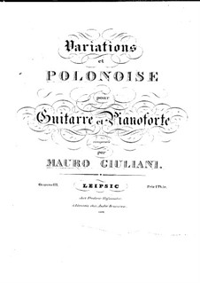 Variationen und Polonäse für Gitarre und Streicher, Op.65: Version für Gitarre und Klavier by Mauro Giuliani