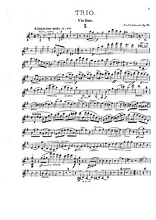 Klaviertrio in e-Moll, Op.33: Violin- und Cellostimmen by Karl Goldmark