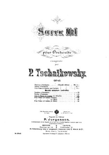 Suite Nr.1 in d-Moll, TH 31 Op.43: Nr.4 Marche miniature, für zwei Klaviere – Klavierstimme I by Pjotr Tschaikowski