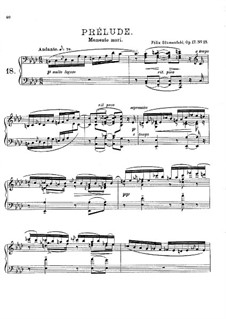 Vierundzwanzig Preluden, Op.17: Präludium Nr.18 in f-moll by Felix Blumenfeld