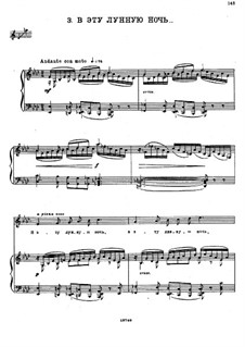 Sechs Romanzen, TH 109 Op.73: No.3 In This Moonlight by Pjotr Tschaikowski