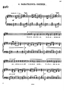 Sechs Romanzen, TH 109 Op.73: No.4 The Sun Has Set by Pjotr Tschaikowski