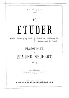 Zwölf Etüden, Op.19: Heft I (Nr.1-6) by Edmund Neupert