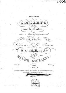 Konzert für Gitarre und Orchester Nr.3, Op.70: Version für Gitarre und Klavier – Stimmen by Mauro Giuliani