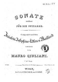 Sonate in C-Dur, Op.15: Für Gitarre by Mauro Giuliani