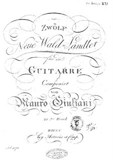 Zwölf Neue Wald-Ländler, Op.23: Zwölf Neue Wald-Ländler by Mauro Giuliani