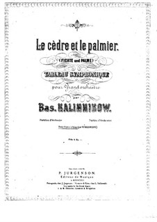 Zeder und Palme: Bearbeitung für Klavier, vierhändig - Stimmen by Wassili Kalinnikow