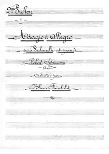 Adagio und Allegro, Op.70: Für Cello und Orchester – Violinstimme II by Robert Schumann