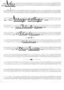 Adagio und Allegro, Op.70: Für Cello und Orchester – Bratschenstimme by Robert Schumann