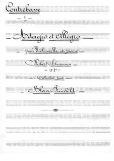 Adagio und Allegro, Op.70: Für Cello und Orchester – Kontrabassstimme by Robert Schumann