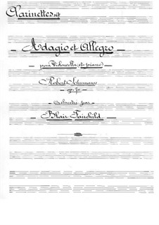 Adagio und Allegro, Op.70: Für Cello und Orchester – Klarinettenstimme by Robert Schumann