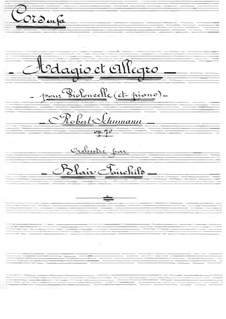 Adagio und Allegro, Op.70: Für Cello und Orchester – Waldhornstimme by Robert Schumann