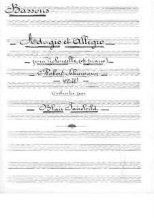 Adagio und Allegro, Op.70: Für Cello und Orchester – Fagottstimme by Robert Schumann