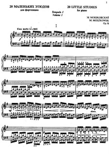 Zwanzig kleine Etüden, Op.91: Zwanzig kleine Etüden by Moritz Moszkowski
