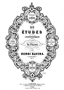 Etudes Caracteristiques, Op. 3: Alle Etüden by Jean-Henri Ravina