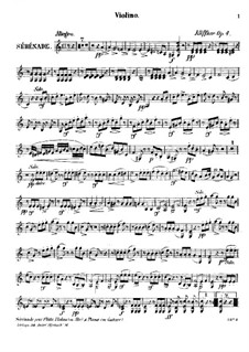 Serenade für Flöte, Bratsche und Gitarre, Op.4: Violinstimme by Josef Küffner