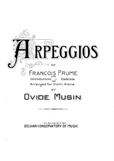Arpeggios: Für Violine Solo  by Francois Humbert Prume