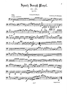 Trio für zwei Violinen und Cello, Op.8: Cellostimme by Ignaz Pleyel