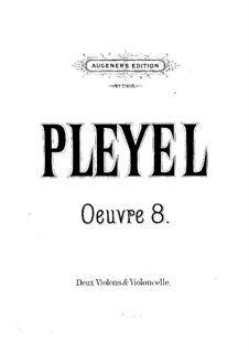 Trio für zwei Violinen und Cello, Op.8: Violinstimme I by Ignaz Pleyel