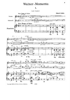 Walzer-Moment nach Lanner für Klaviertrio: Vollpartitur by Eduard Schütt