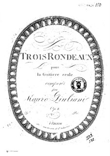 Drei Rondos für Gitarre, Op.8: Vollsammlung by Mauro Giuliani