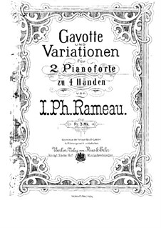 Gavotte und Variationen: Für zwei Klaviere, vierhändig by Jean-Philippe Rameau