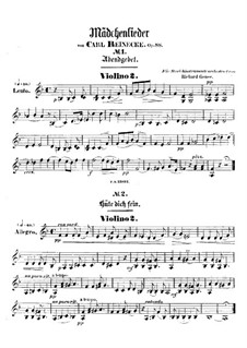 Mädchenlieder, Op.88: Für Streichquintett – Violinstimme II by Carl Reinecke