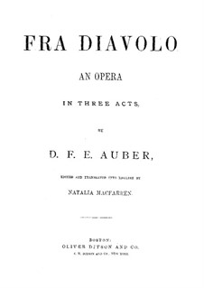 Vollständige Oper: Klavierauszug mit Singstimmen by Daniel Auber