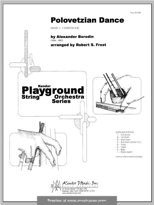 Polovtsian Dances (Printable Scores): For strings – Full Score by Alexander Porfiryevich Borodin