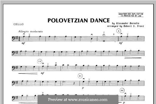 Polovtsian Dances (Printable Scores): For strings – Cello part by Alexander Porfiryevich Borodin