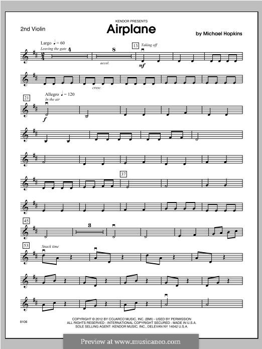 Airplane: Violin 2 part by John H. Hopkins Jr.