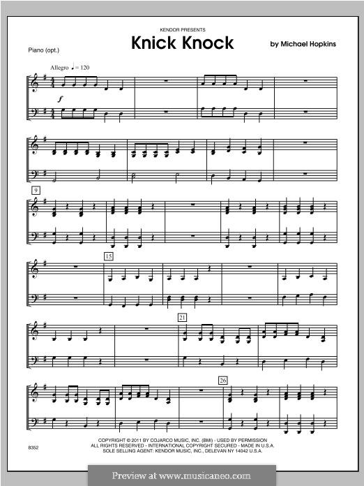 Knick Knock: Klavierstimme by John H. Hopkins Jr.