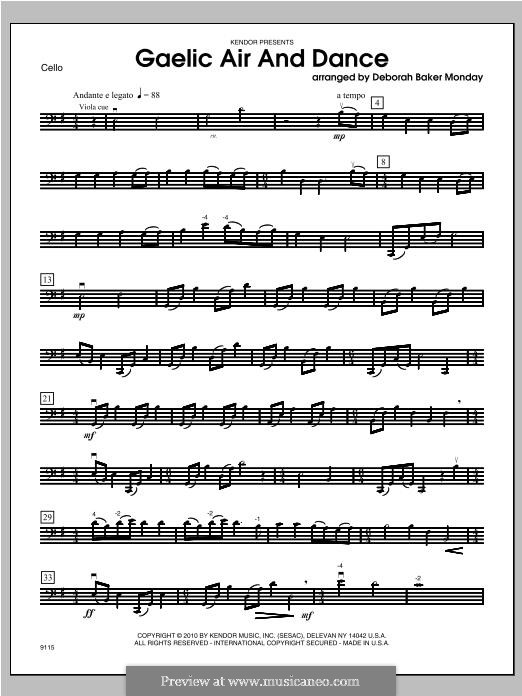 Gaelic Air and Dance (Parting Glass & Collin's Reel): Cellostimme by Unknown (works before 1850)