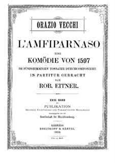 L'amfiparnaso: Für Stimmen und Klavier by Orazio Vecchi