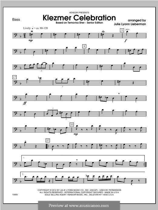 Klezmer Celebration (based on Ternovka Sher) Senior Edition: Bassstimme by Unknown (works before 1850)