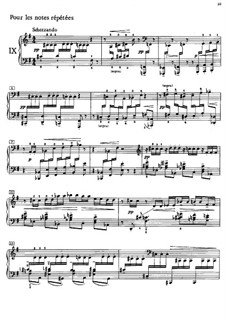 Etüden, L.136: Nr.9 Pour les notes répétées by Claude Debussy