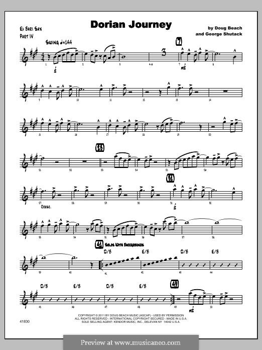 Dorian Journey: Baritone Sax part by George Shutack