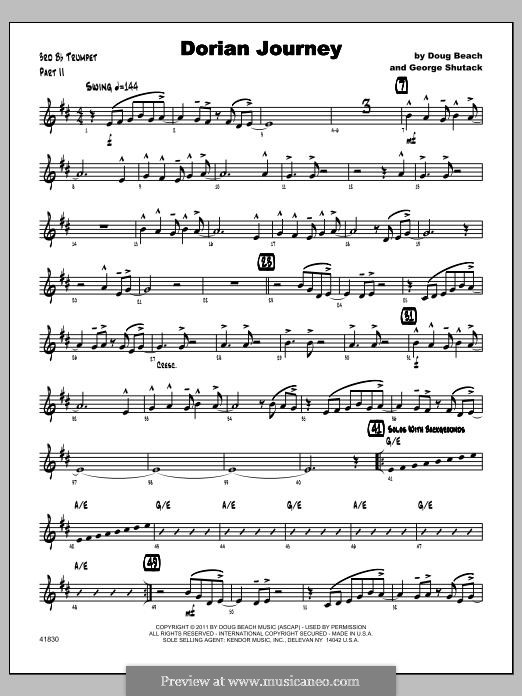 Dorian Journey: Trumpet 3 part by George Shutack