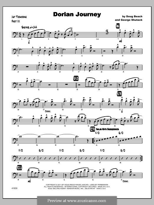Dorian Journey: Trombone 1 part by George Shutack