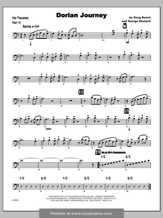 Dorian Journey: Trombone 3 part by George Shutack