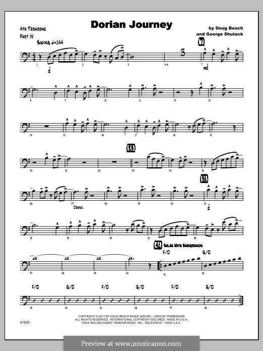Dorian Journey: Trombone 4 part by George Shutack