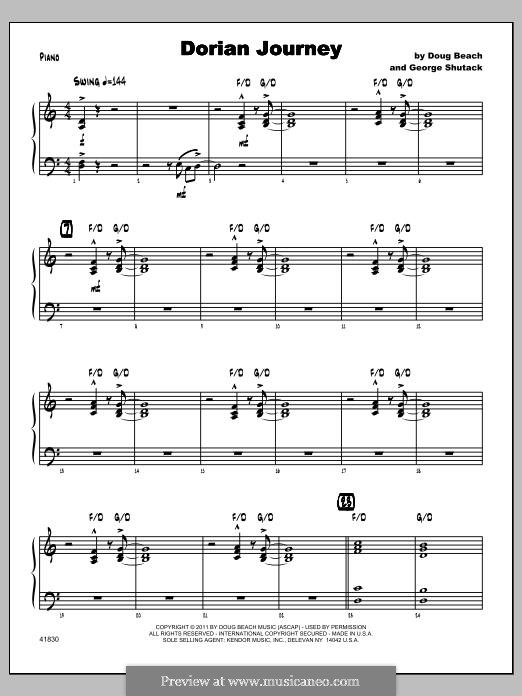 Dorian Journey: Klavierstimme by George Shutack