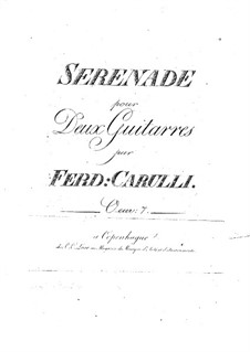 Serenade for Two Guitars, Op.7: Serenade for Two Guitars by Ferdinando Carulli