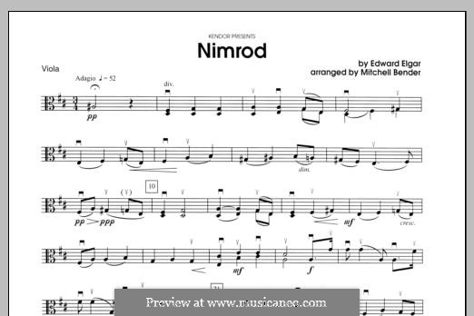 Variation Nr.9 'Nimrod': Violastimme by Edward Elgar