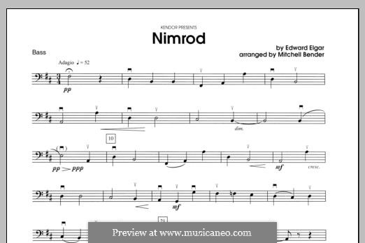 Variation Nr.9 'Nimrod': Bassstimme by Edward Elgar