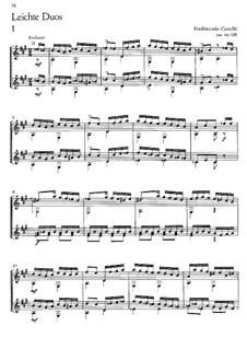 Six Easy Duets for Two Guitars, Op.120: Six Easy Duets for Two Guitars by Ferdinando Carulli