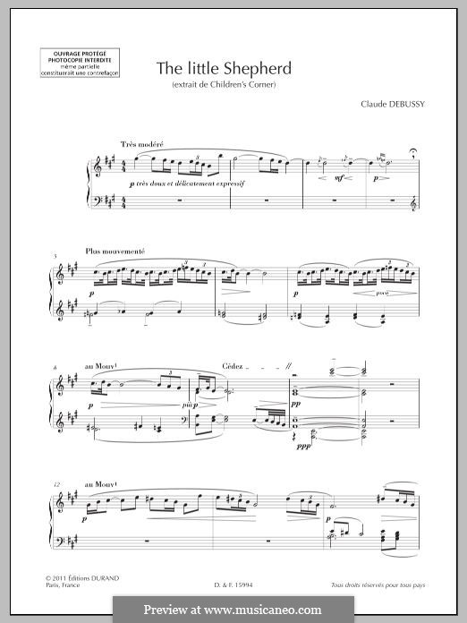 Nr.5 Der kleine Hirte: Für Klavier by Claude Debussy