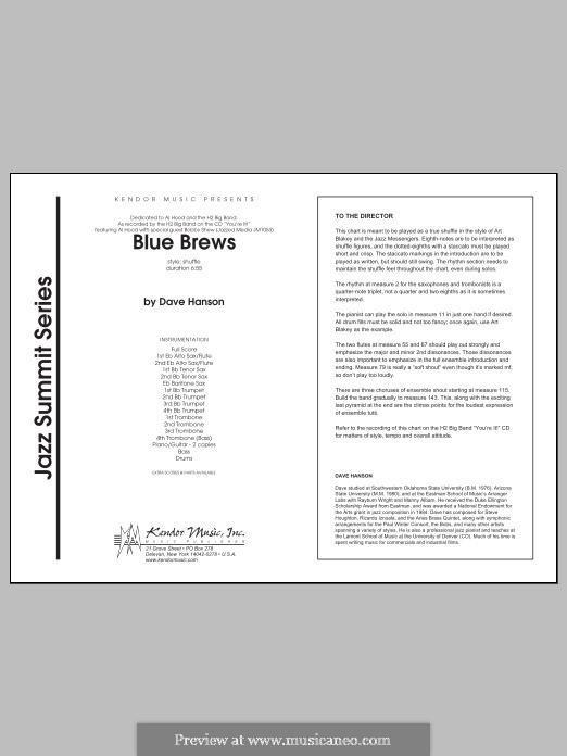 Blue Brews: Vollpartitur by Dave Hanson