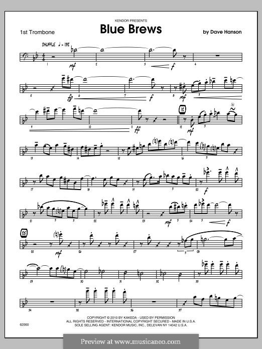 Blue Brews: Trombone 1 part by Dave Hanson
