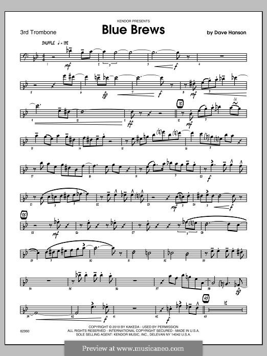 Blue Brews: Trombone 3 part by Dave Hanson